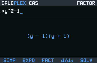 CalcPlex CAS program on a TI-84 Evo
