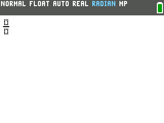Empty fraction template on the TI-84 Evo home screen