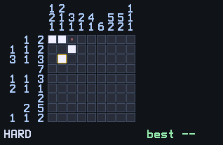 Picross running on a TI-84 Evo
