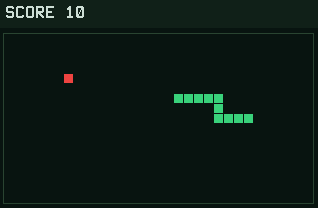 Snake running on a TI-84 Evo