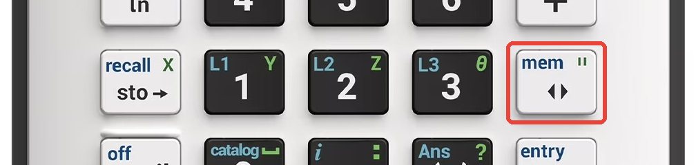 TI-84 Evo keyboard with the fraction-decimal toggle key highlighted, to the right of the 3 key