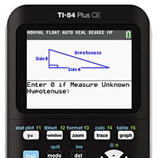 Math program on a TI-84 Plus CE